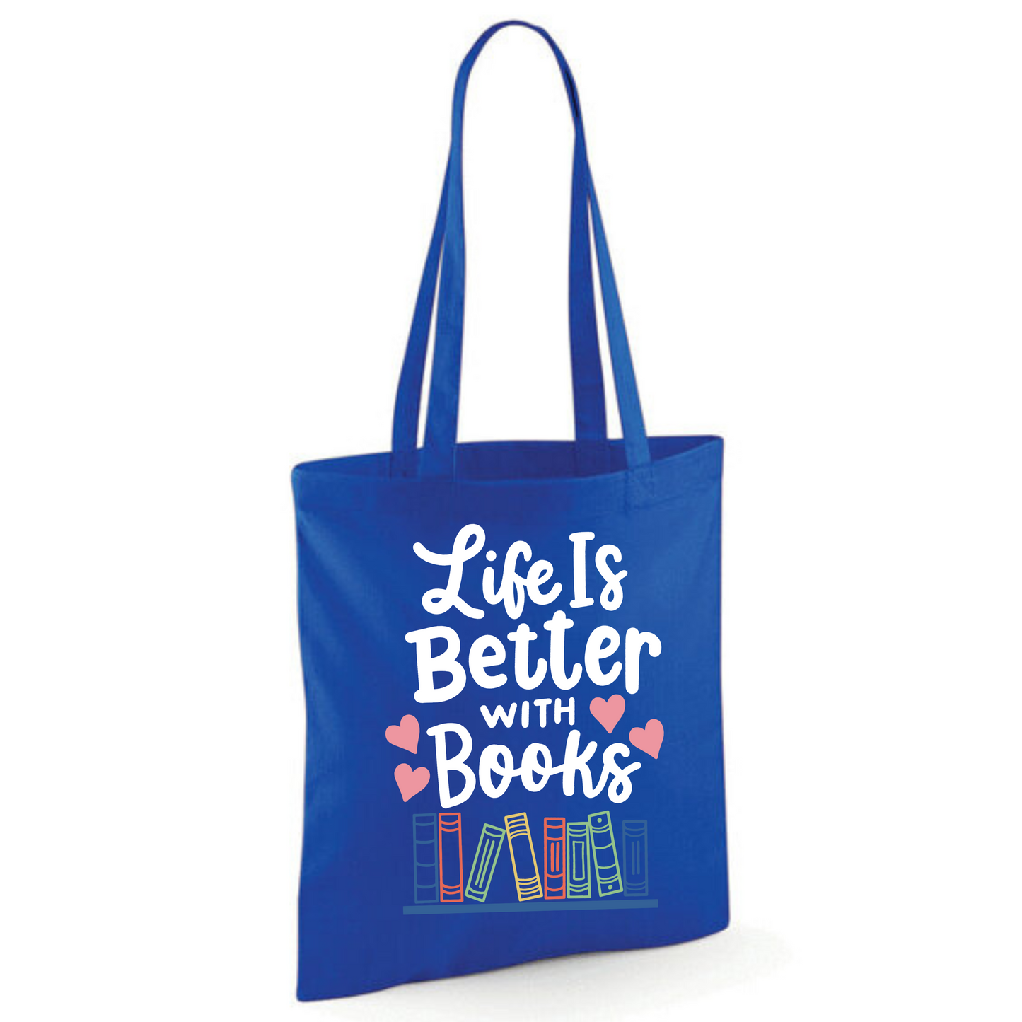 "Life is Better with Books" Cotton Tote Shopper