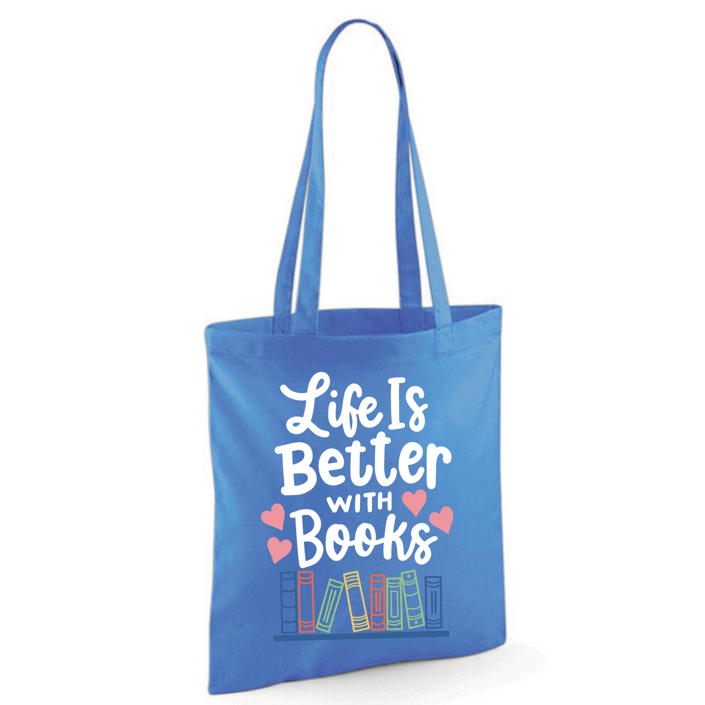 "Life is Better with Books" Cotton Tote Shopper