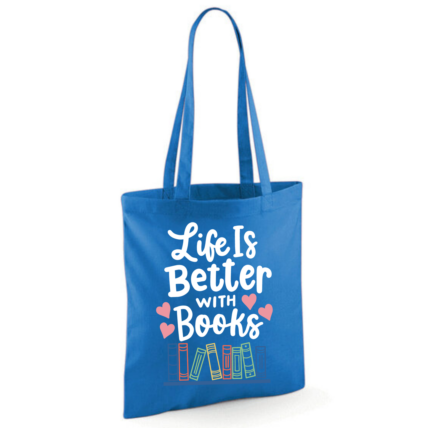 "Life is Better with Books" Cotton Tote Shopper