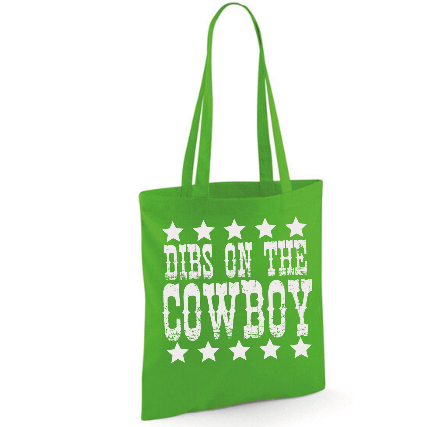 "Dibs on the Cowboy" Cotton Tote Shopper (45 colours)