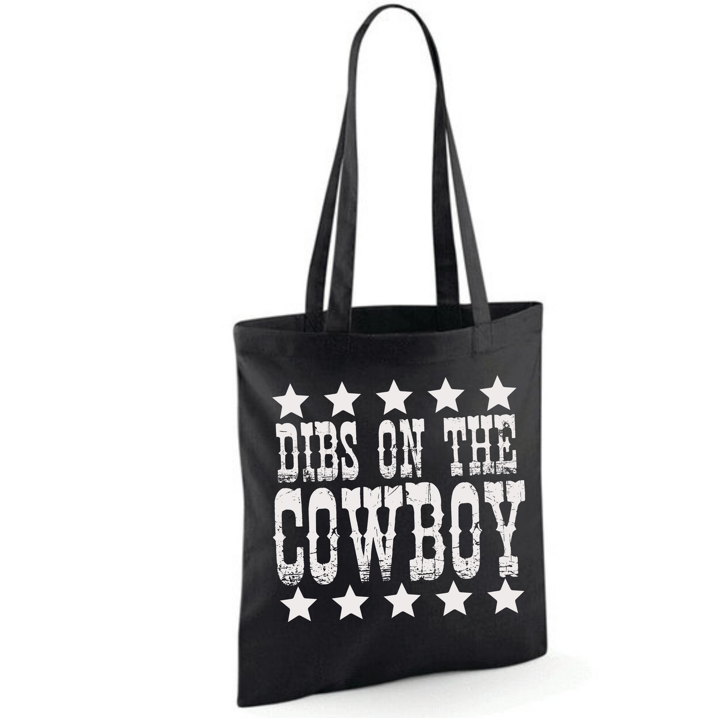 "Dibs on the Cowboy" Cotton Tote Shopper (45 colours)
