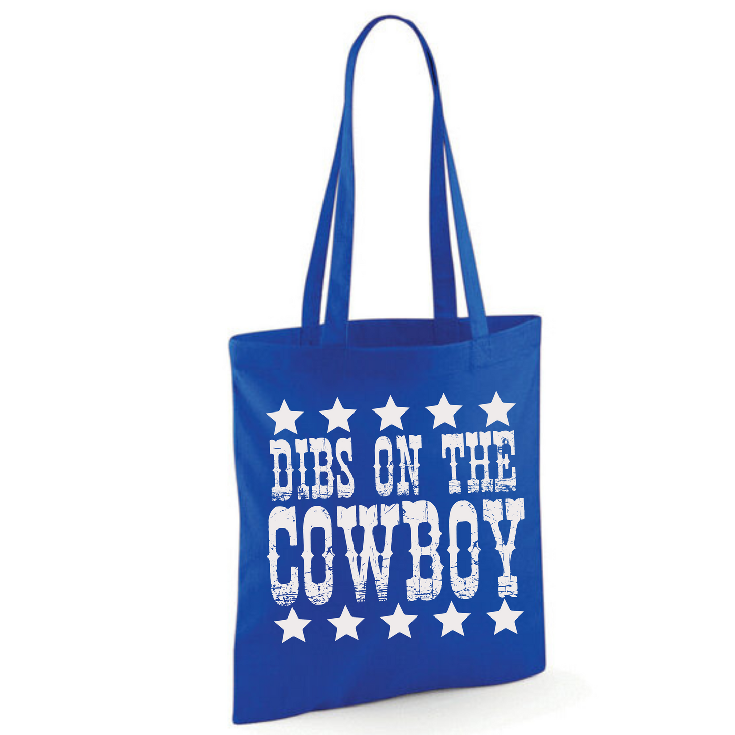 "Dibs on the Cowboy" Cotton Tote Shopper (45 colours)