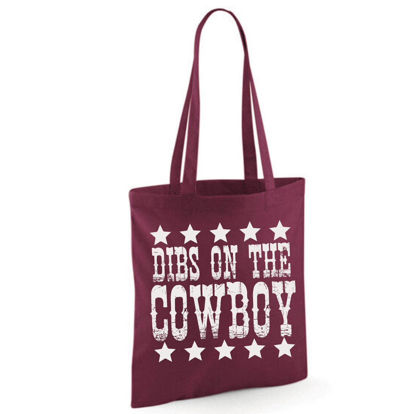 "Dibs on the Cowboy" Cotton Tote Shopper (45 colours)
