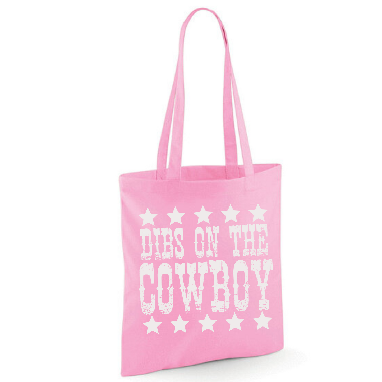 "Dibs on the Cowboy" Cotton Tote Shopper (45 colours)