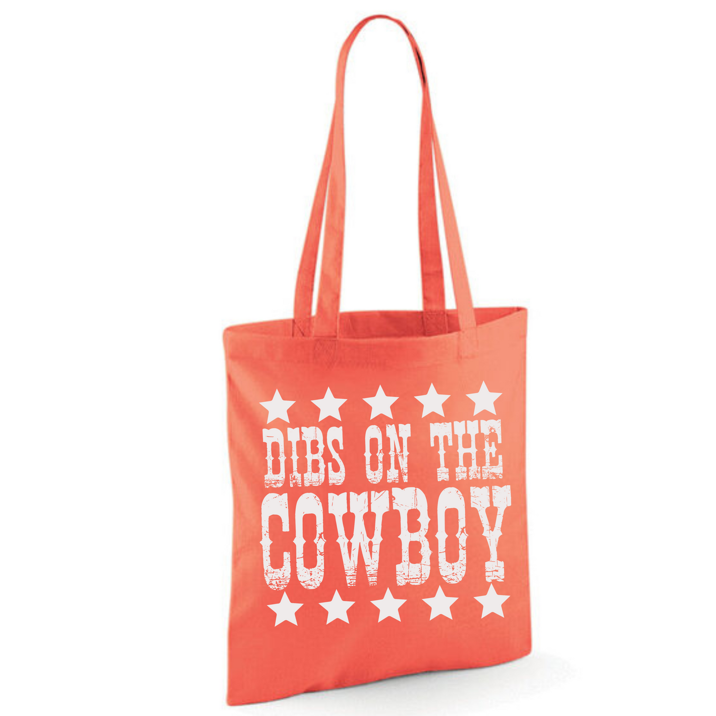 "Dibs on the Cowboy" Cotton Tote Shopper (45 colours)