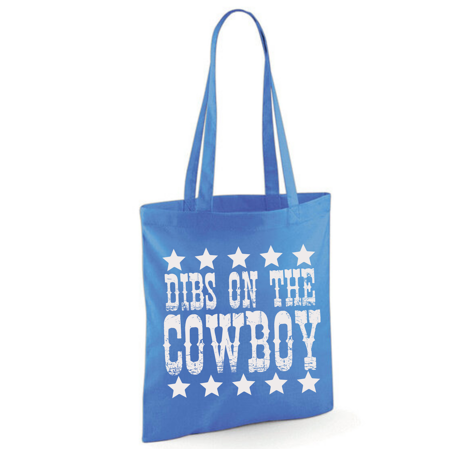 "Dibs on the Cowboy" Cotton Tote Shopper (45 colours)