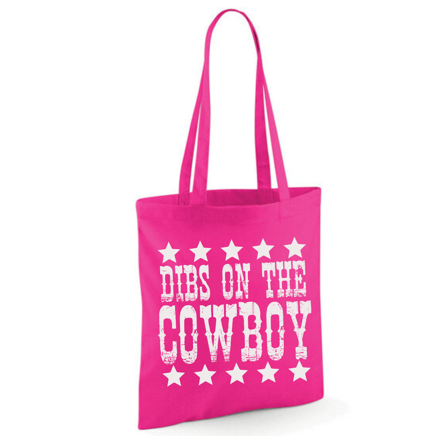 "Dibs on the Cowboy" Cotton Tote Shopper (45 colours)