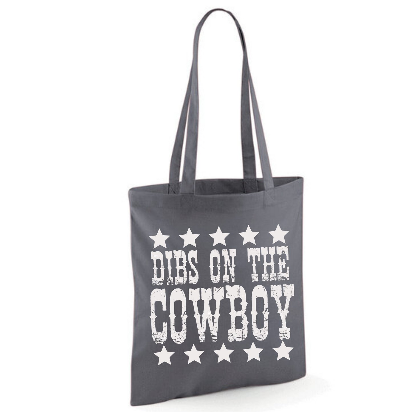 "Dibs on the Cowboy" Cotton Tote Shopper (45 colours)