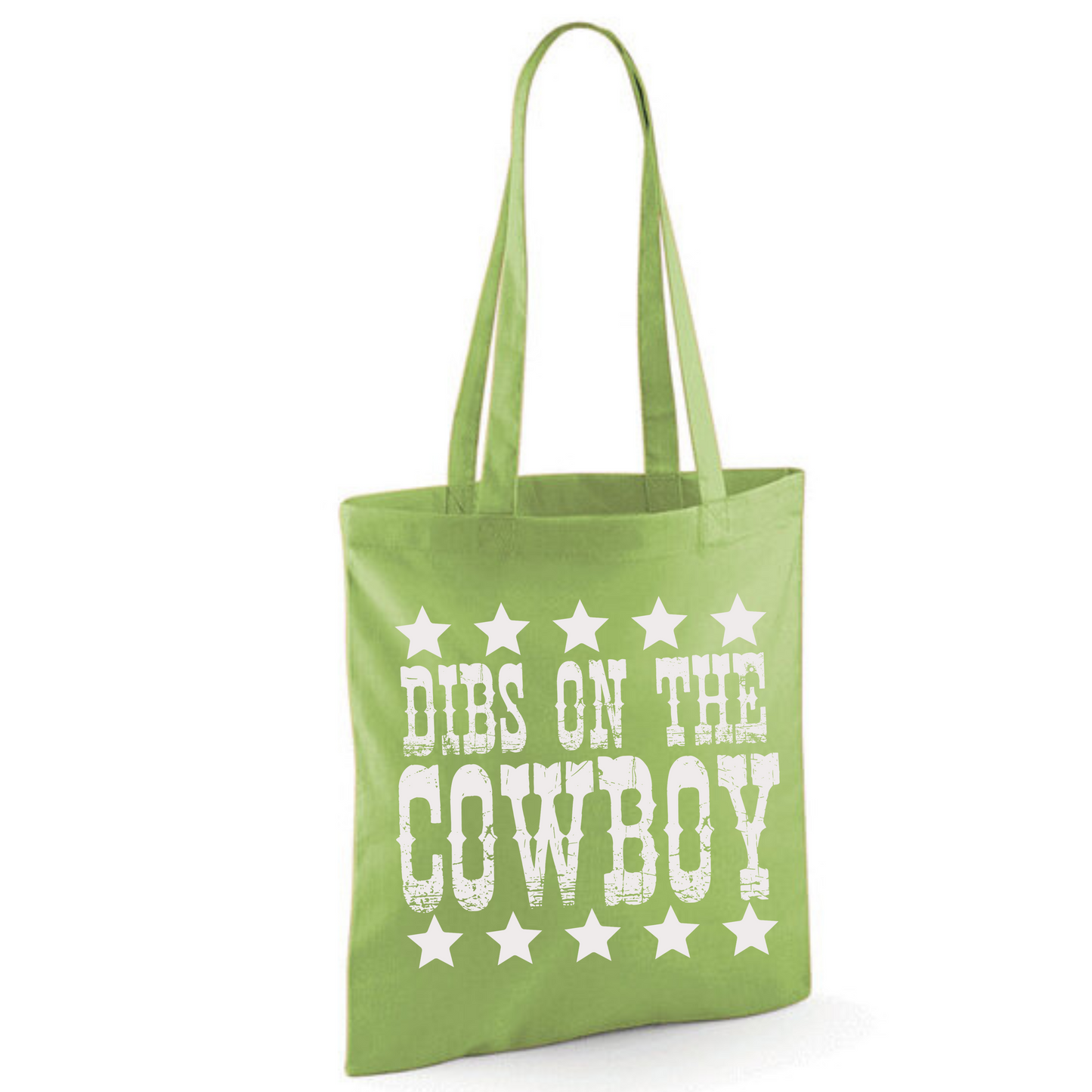 "Dibs on the Cowboy" Cotton Tote Shopper (45 colours)