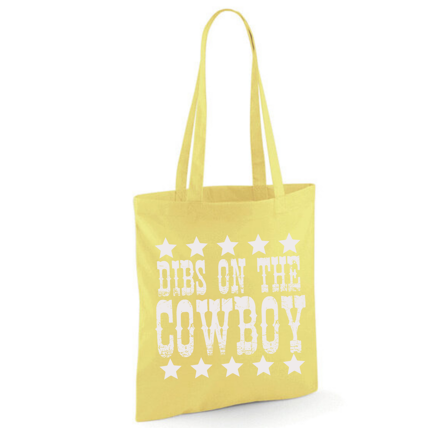 "Dibs on the Cowboy" Cotton Tote Shopper (45 colours)