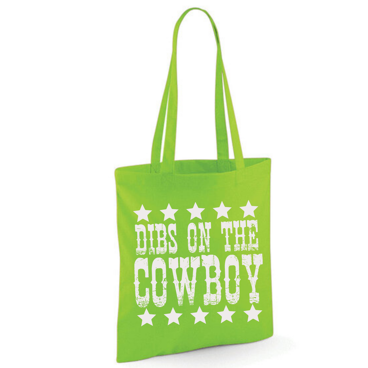 "Dibs on the Cowboy" Cotton Tote Shopper (45 colours)