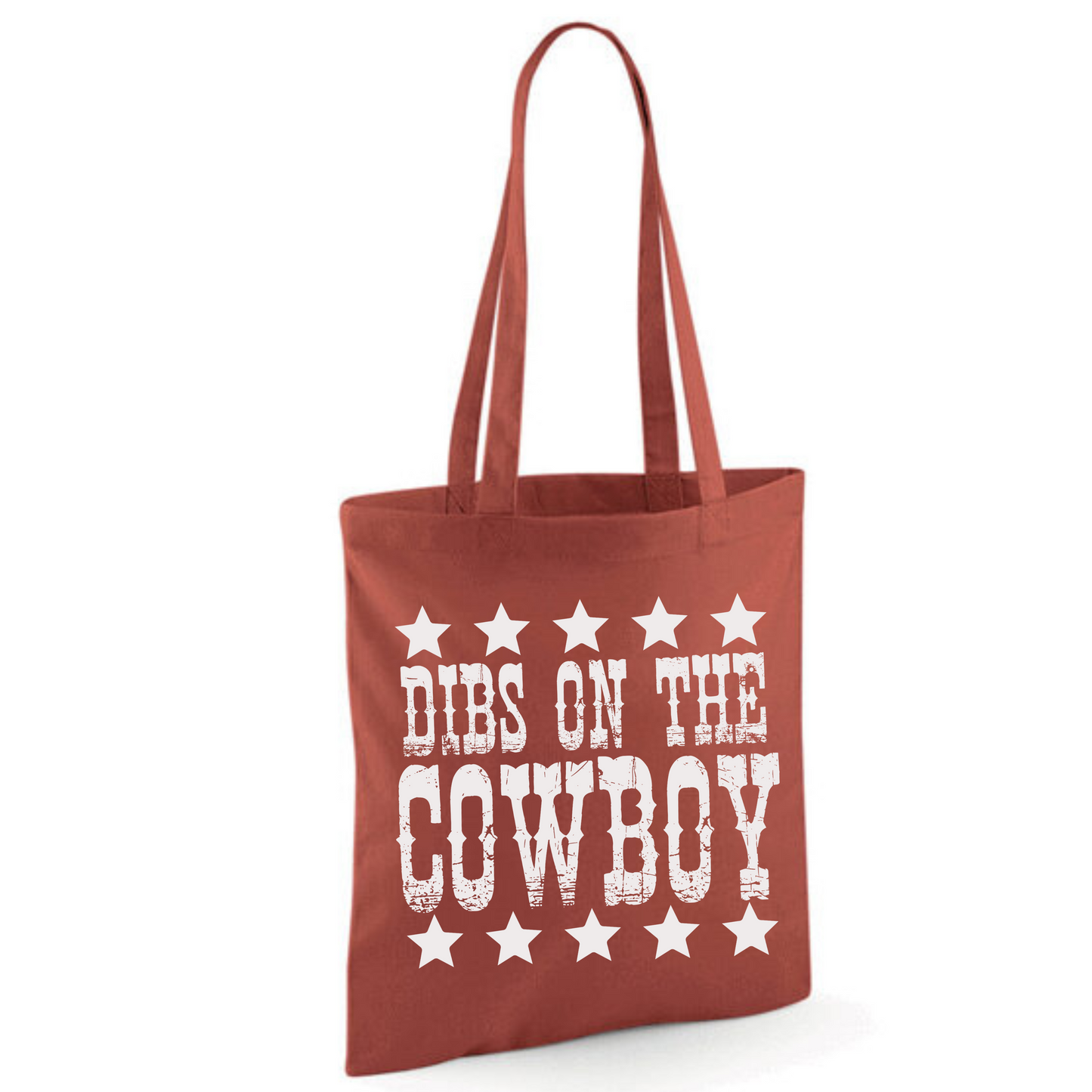 "Dibs on the Cowboy" Cotton Tote Shopper (45 colours)