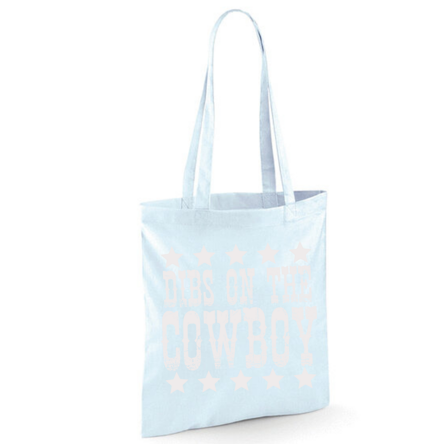 "Dibs on the Cowboy" Cotton Tote Shopper (45 colours)