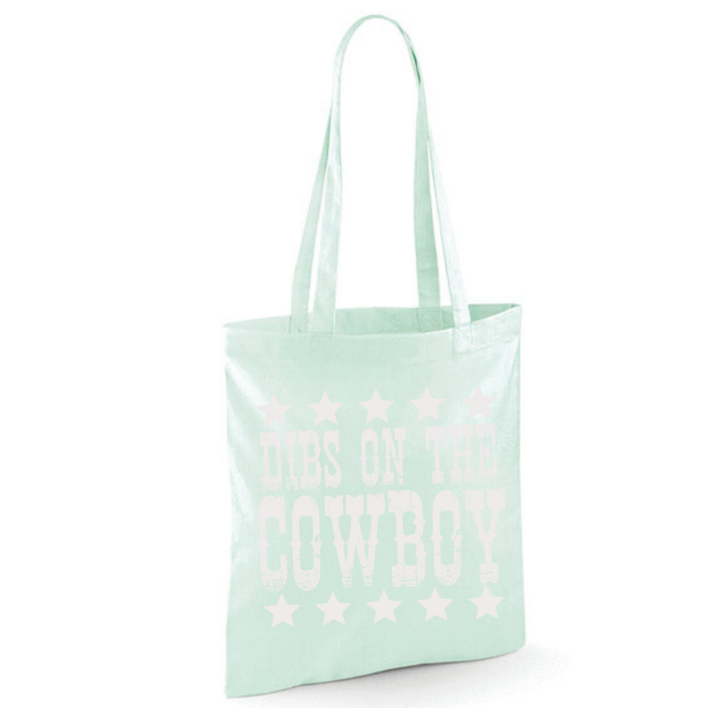 "Dibs on the Cowboy" Cotton Tote Shopper (45 colours)