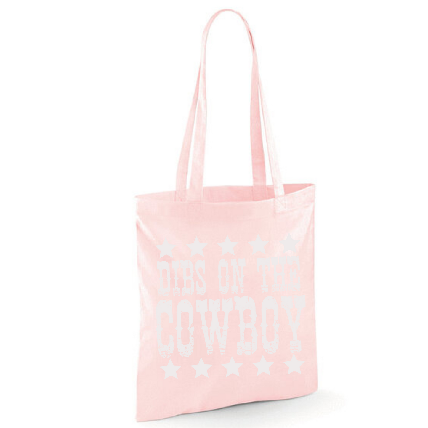 "Dibs on the Cowboy" Cotton Tote Shopper (45 colours)