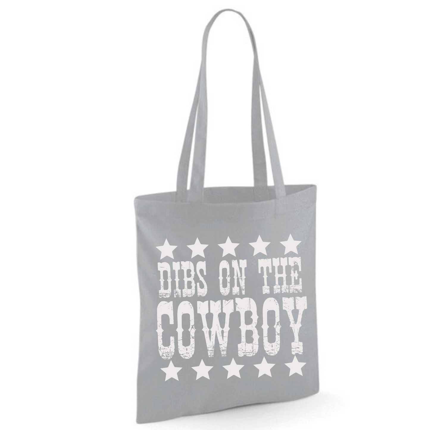 "Dibs on the Cowboy" Cotton Tote Shopper (45 colours)