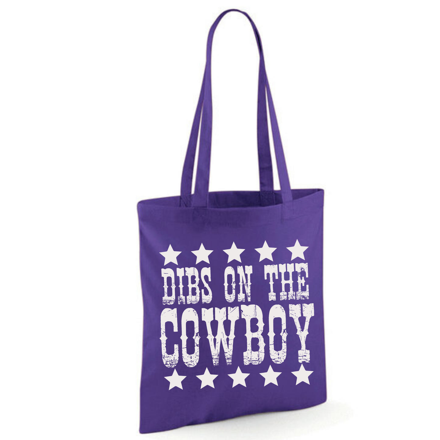 "Dibs on the Cowboy" Cotton Tote Shopper (45 colours)