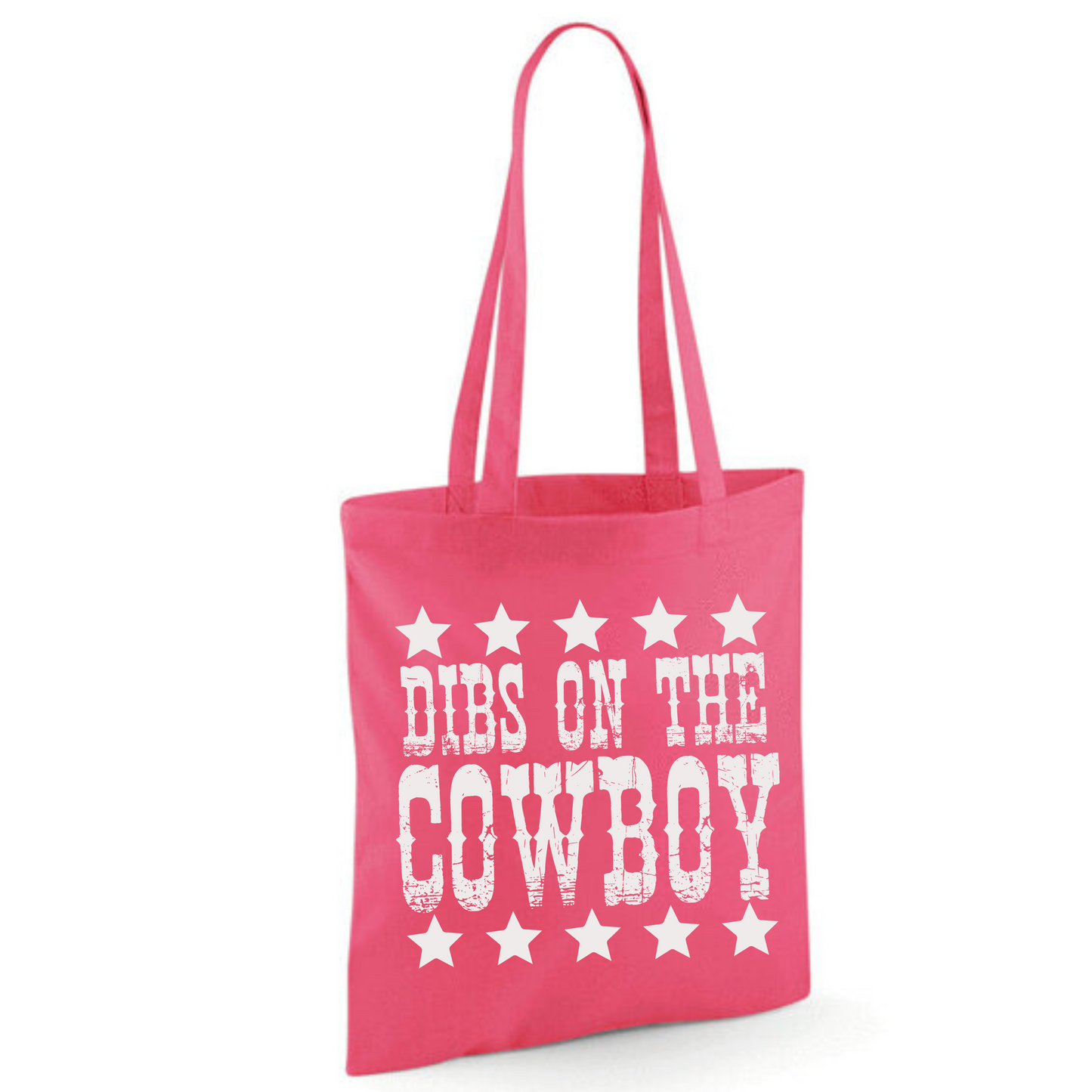 "Dibs on the Cowboy" Cotton Tote Shopper (45 colours)
