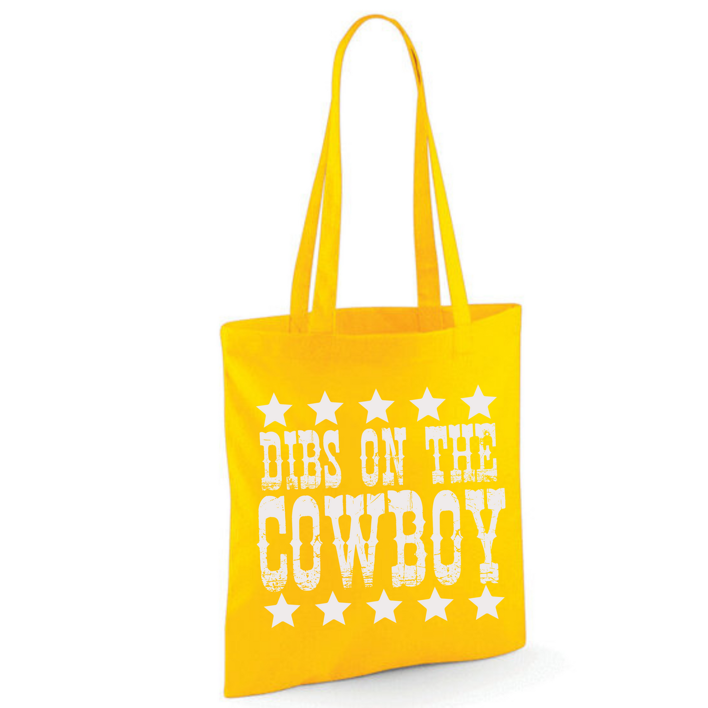 "Dibs on the Cowboy" Cotton Tote Shopper (45 colours)