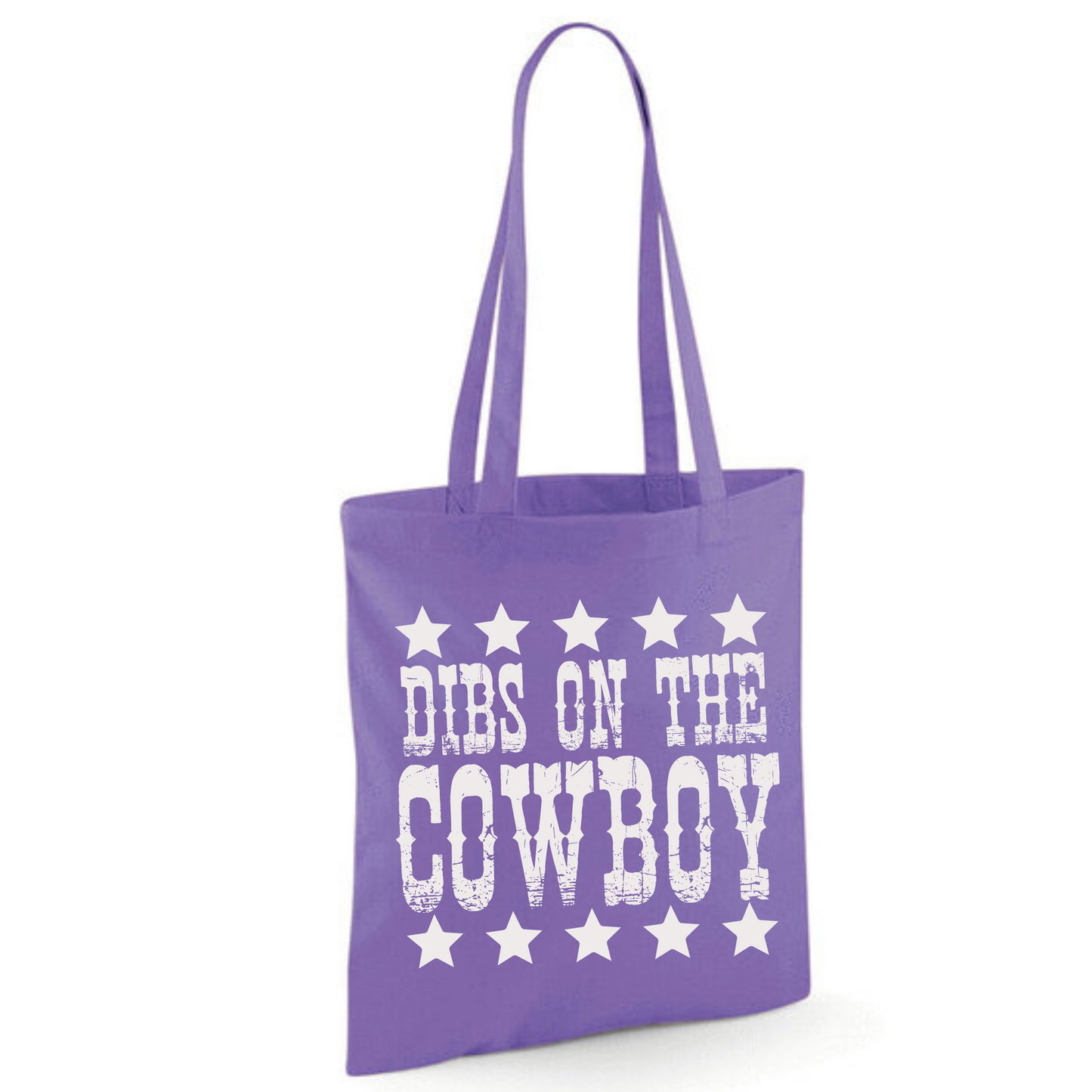 "Dibs on the Cowboy" Cotton Tote Shopper (45 colours)