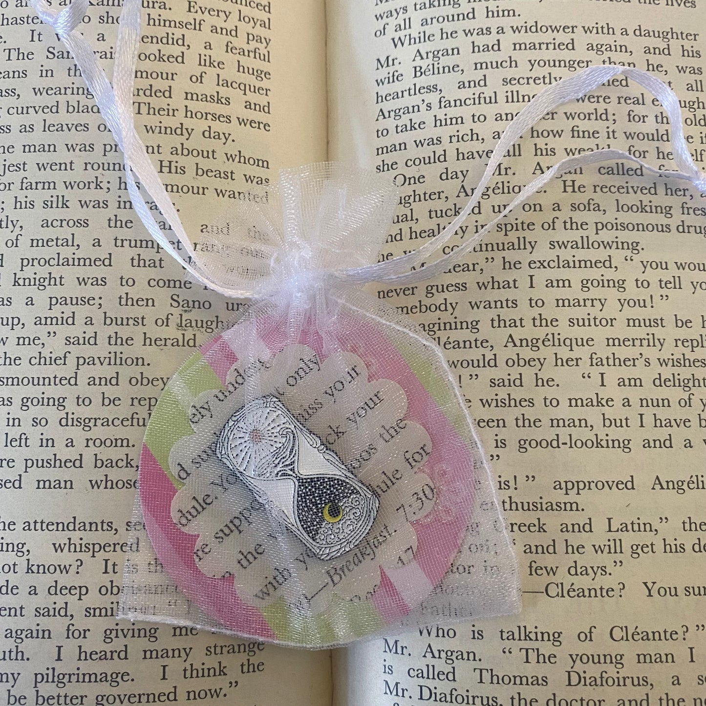 Sun & Moon Hour Glass Pin Badge