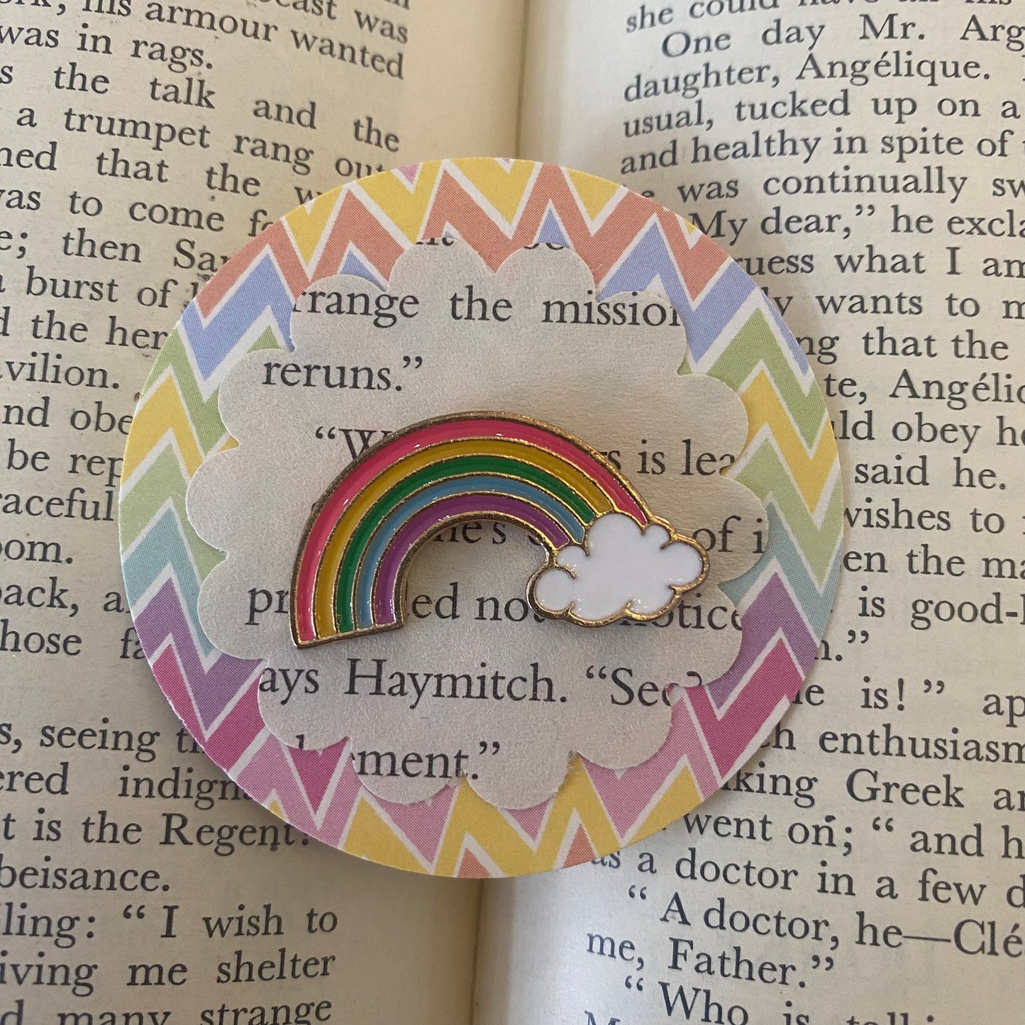 Rainbow with Cloud Pin Badge