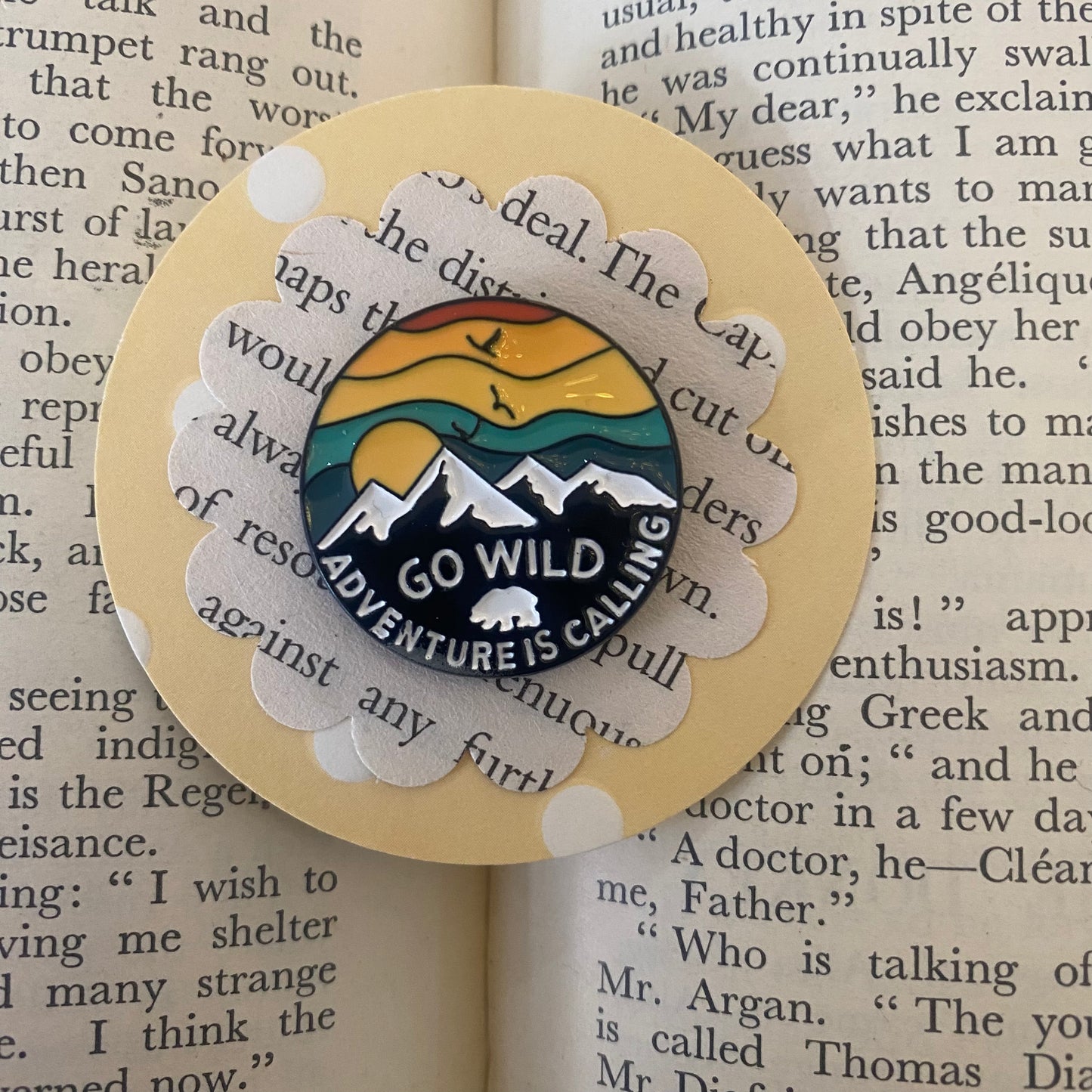 "Go Wild Adventure Is Calling" Pin Badge