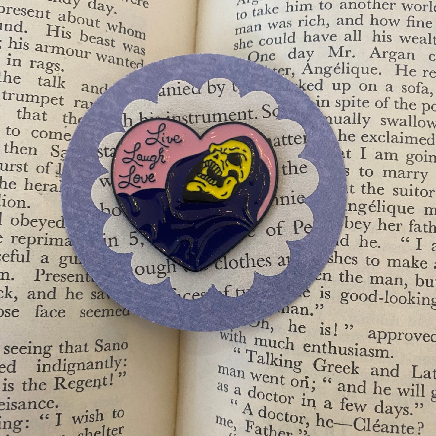 "Live Laugh Love" Skeletor (He-Man) Pin Badge