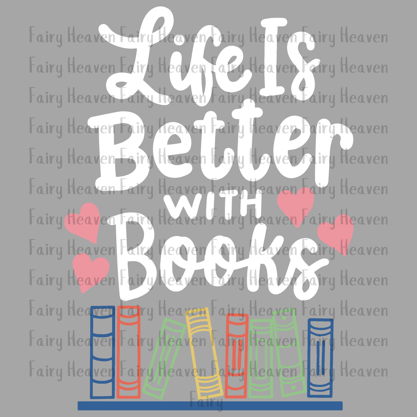 "Life is Better with Books" Cotton Tote Shopper