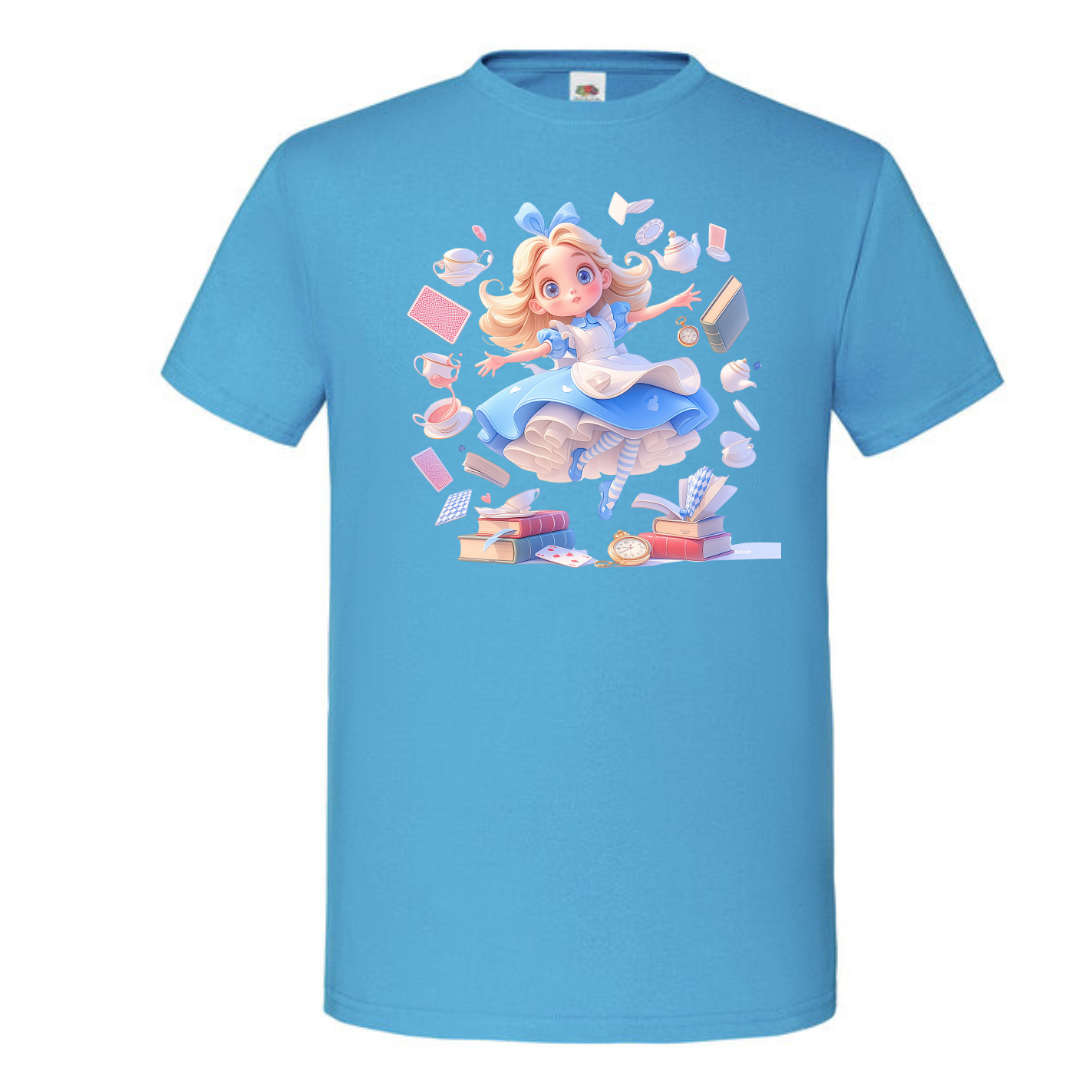 Alice with Flying Books Standard Tee - lots of colours!