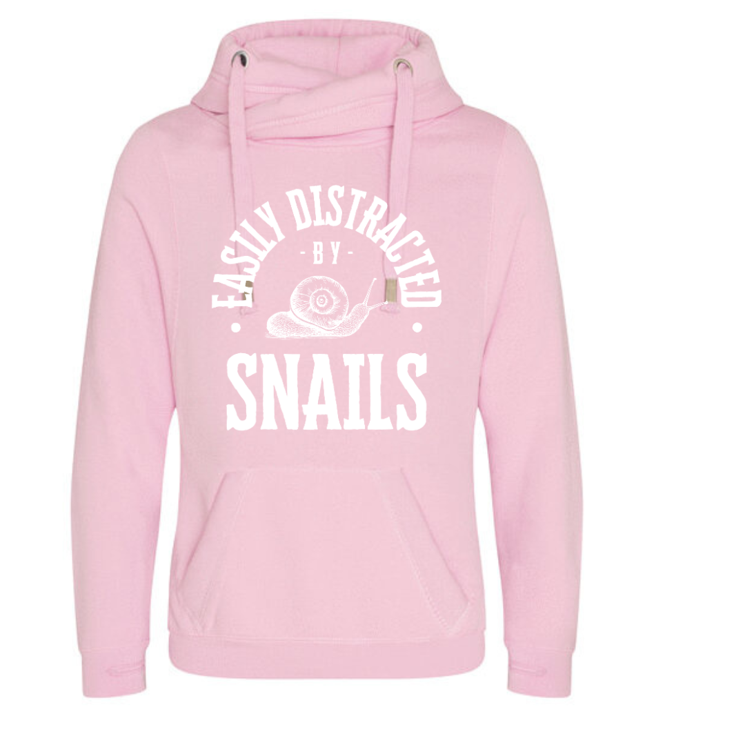 "Easily Distracted by Snails" Deluxe Hoody - lots of colours