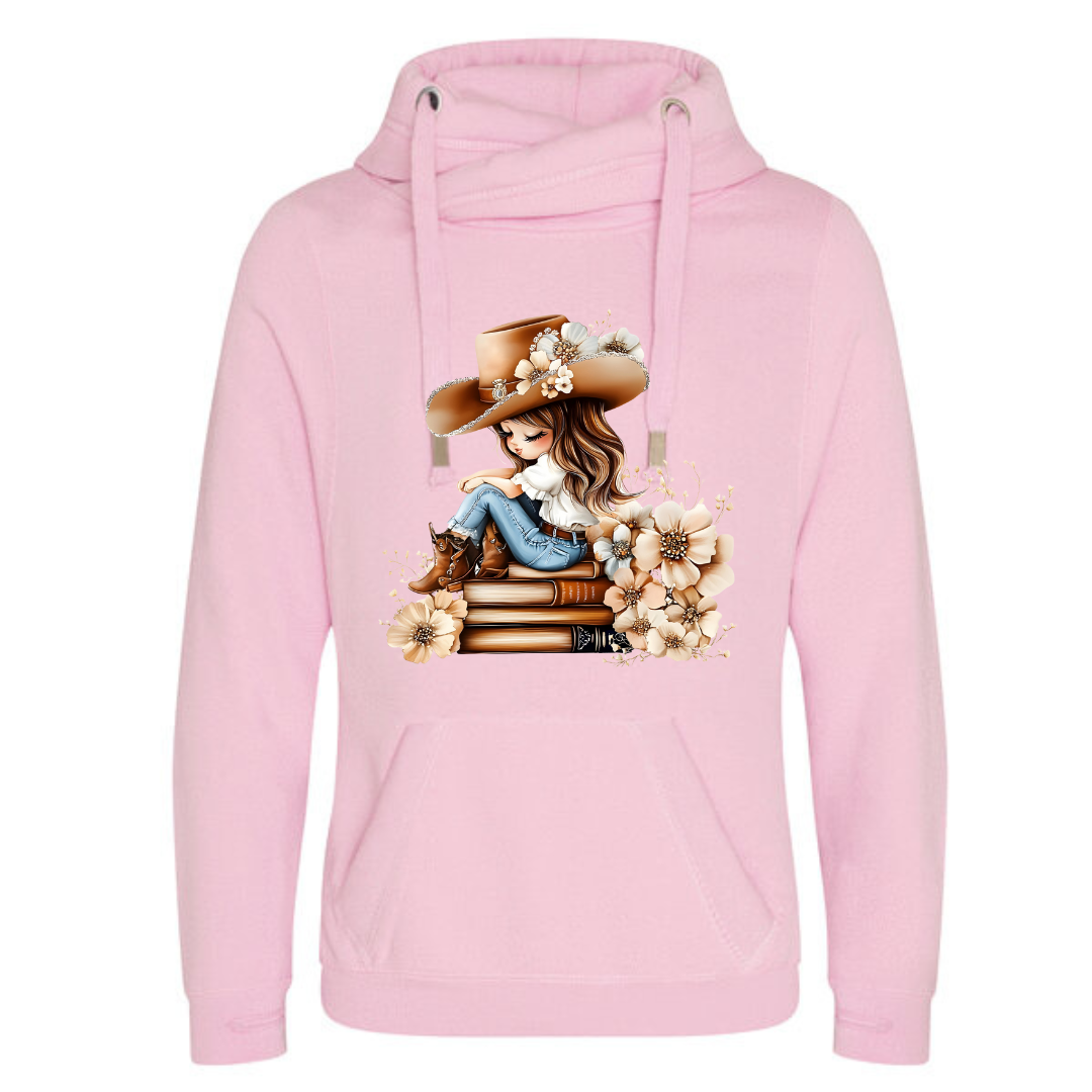 Bookish Floral Cowgirl Deluxe Hoody - lots of colours!