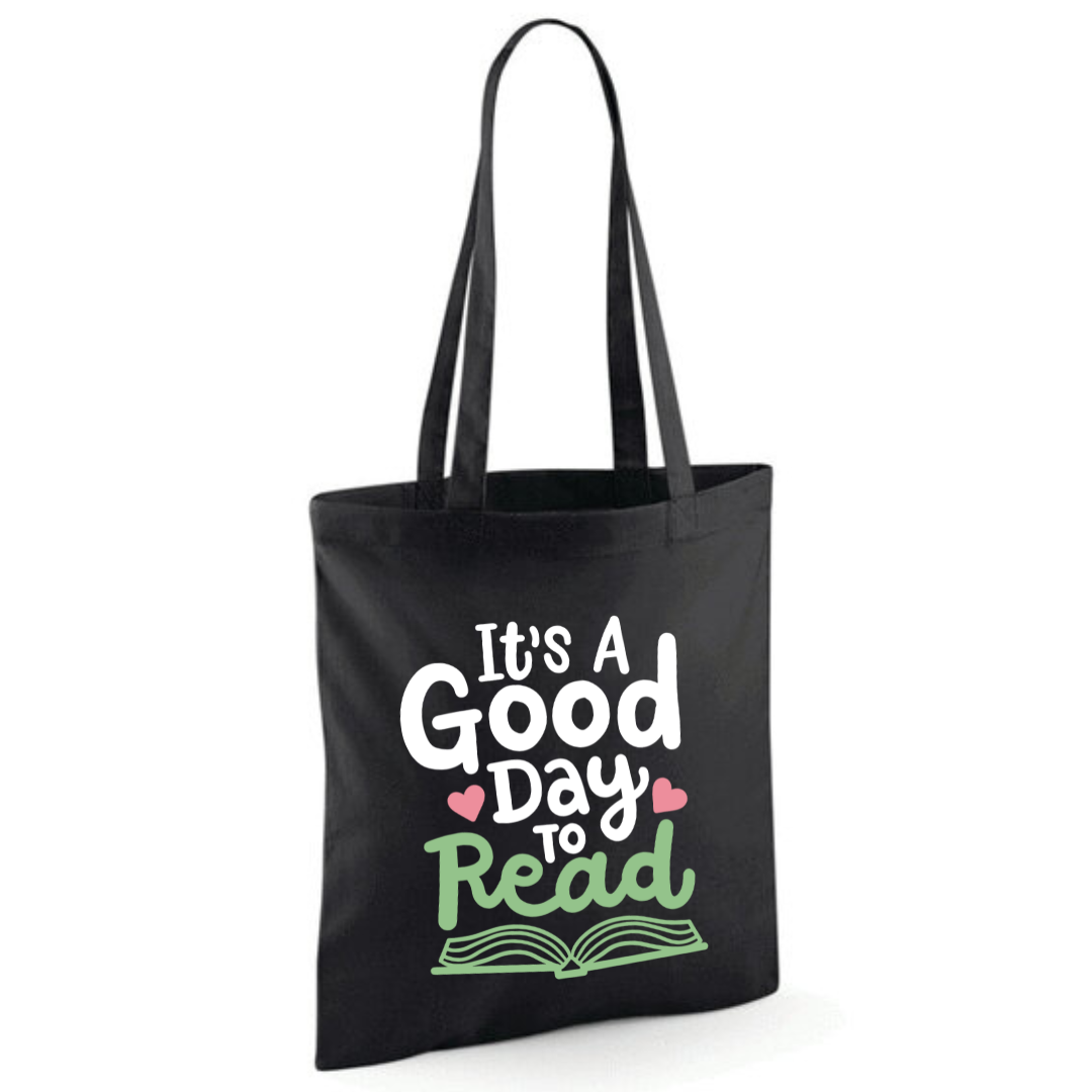 "It's A Good Day to Read" Cotton Tote Shopper - lots of colours