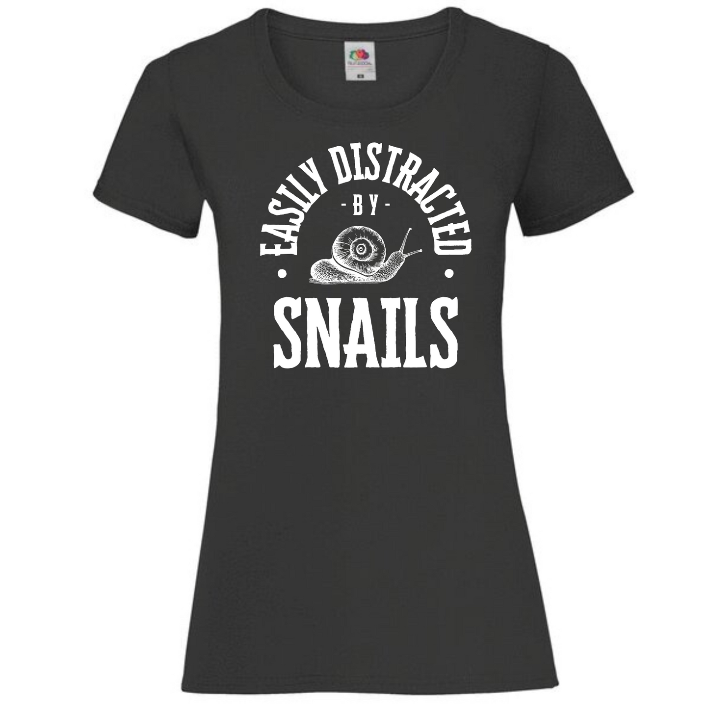 "Easily Distracted by Snails" Ladies Fit Tee - lots of colours
