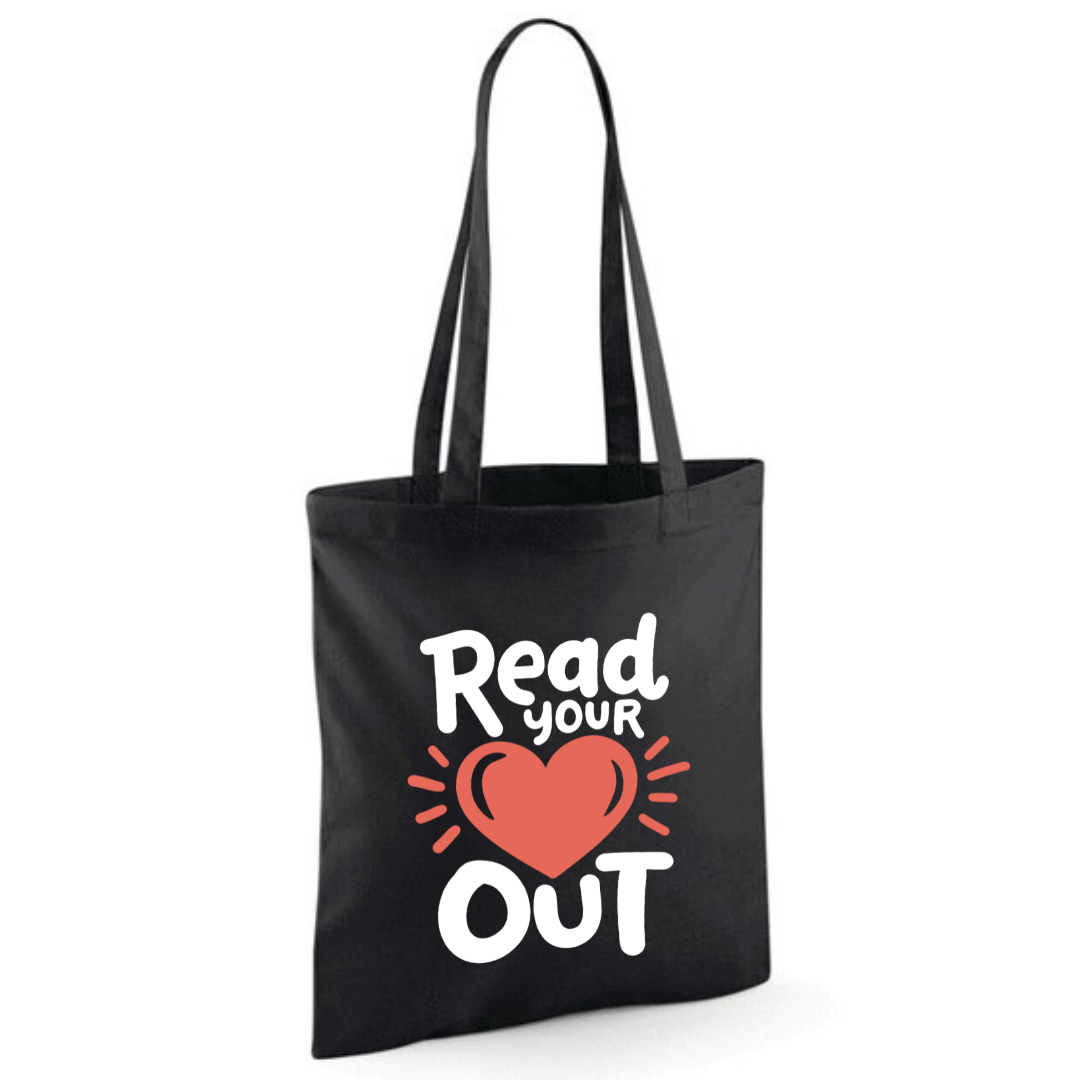 "Read Your Heart Out" Cotton Tote Shopper - lots of colours