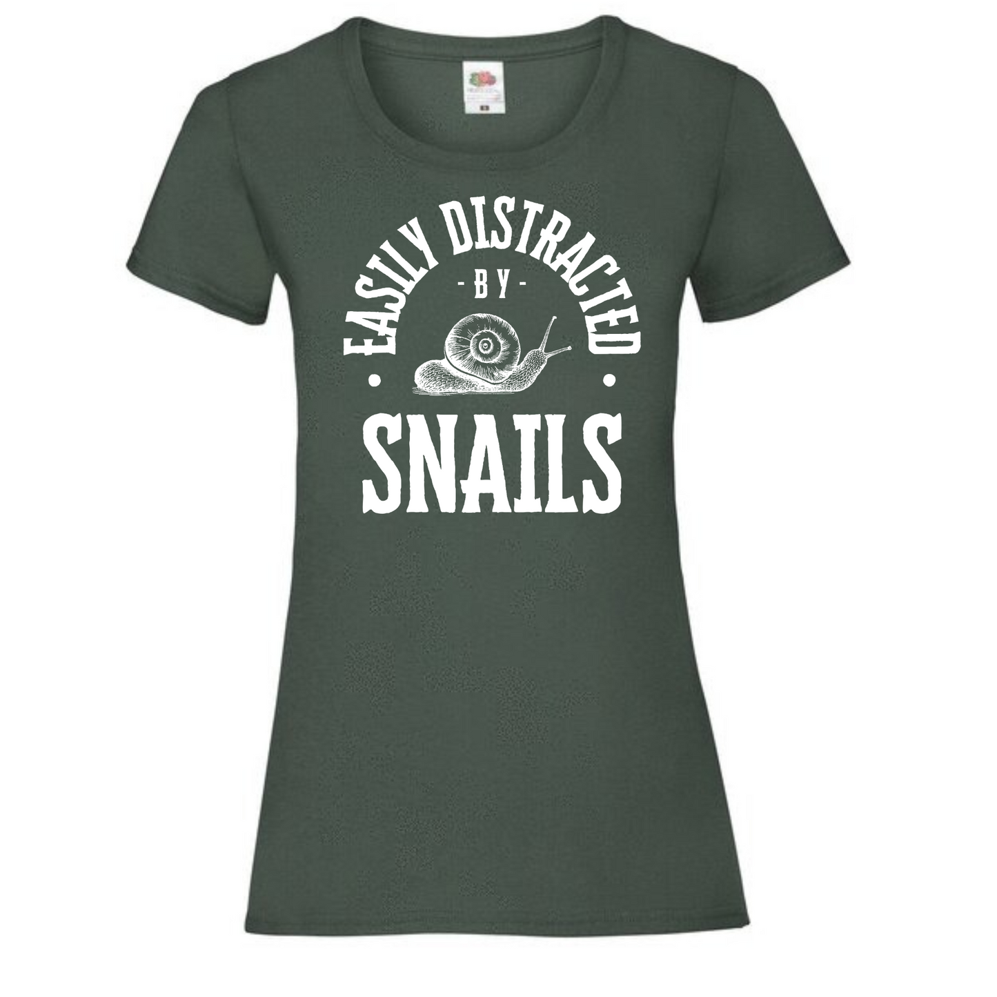"Easily Distracted by Snails" Ladies Fit Tee - lots of colours