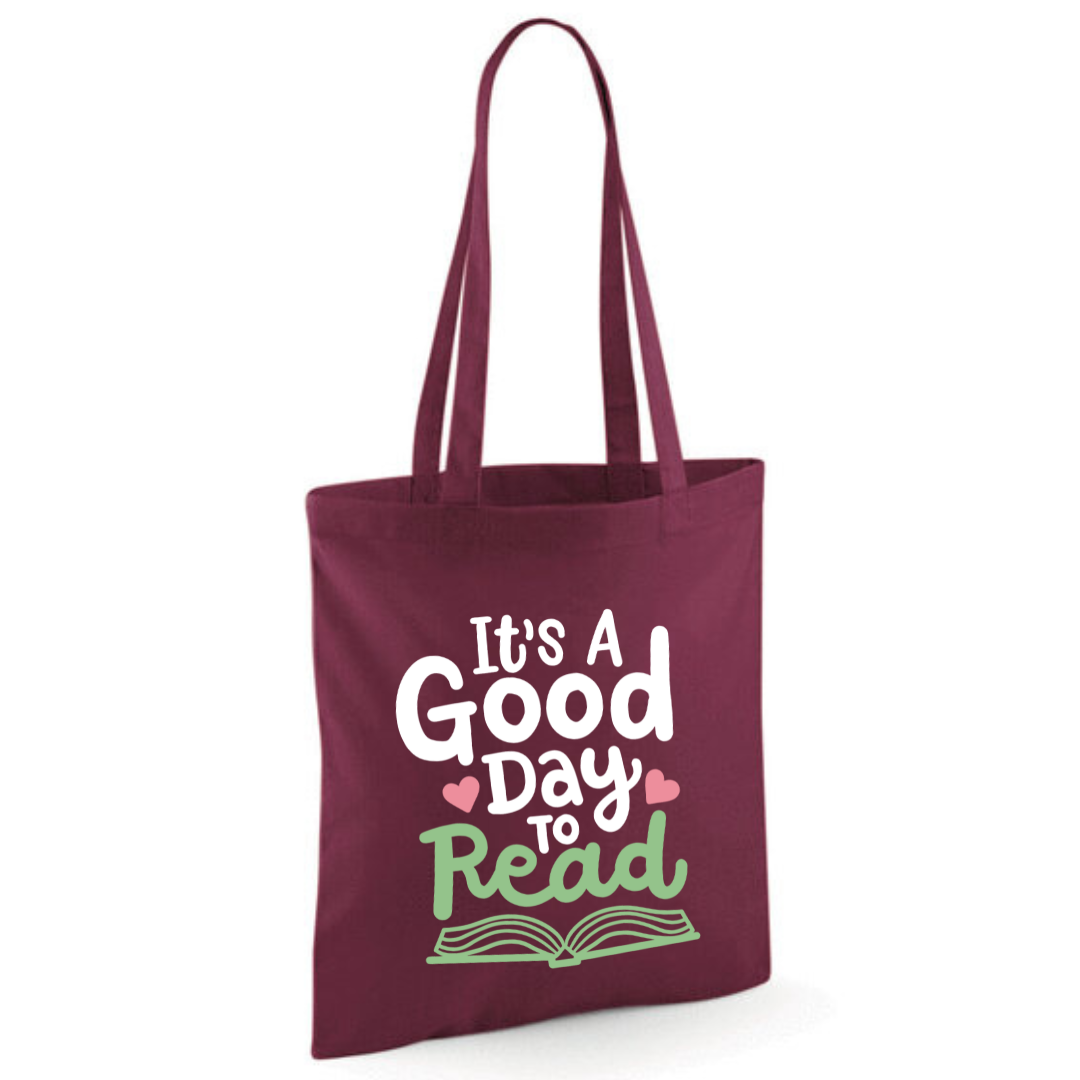 "It's A Good Day to Read" Cotton Tote Shopper - lots of colours