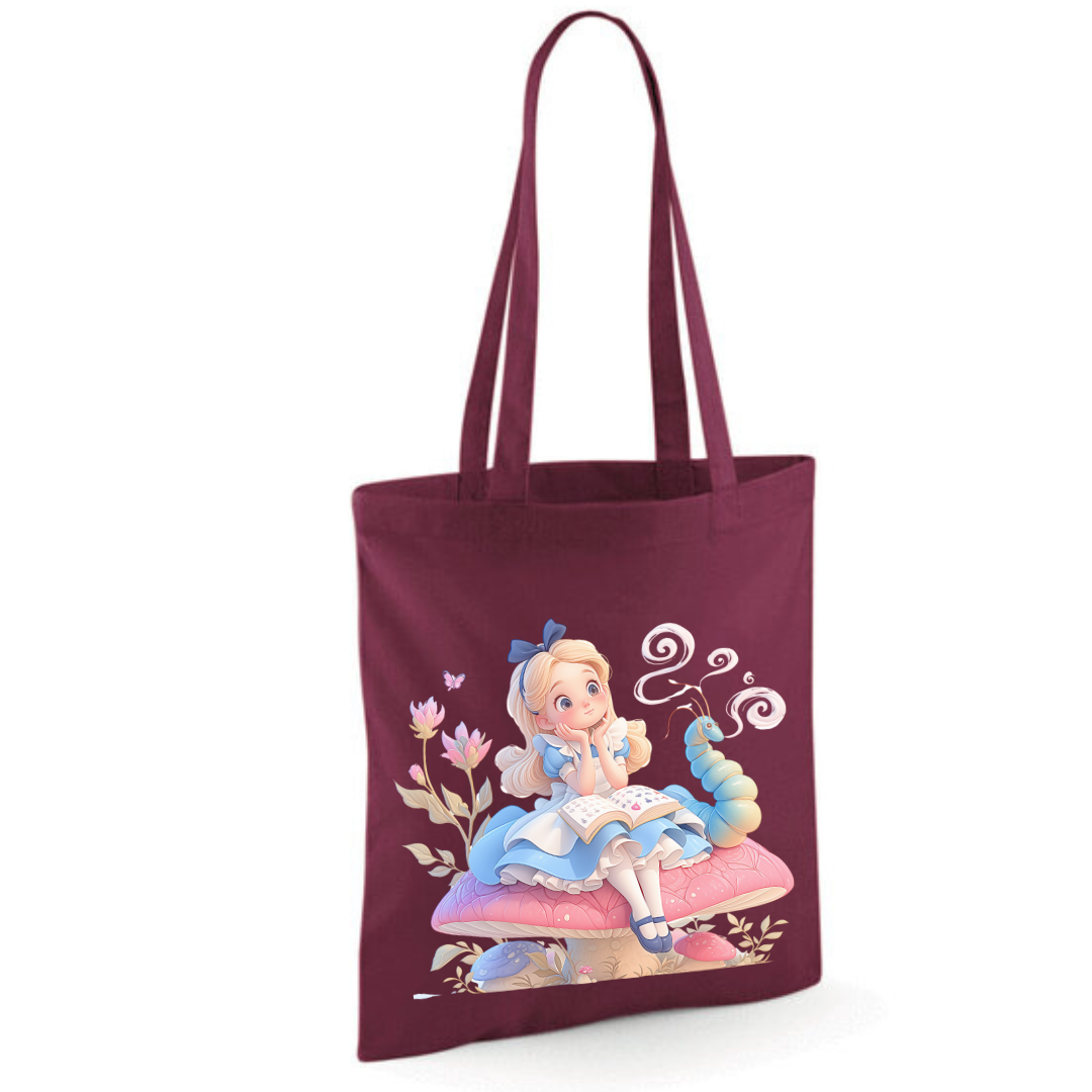 Toadstool Alice Tote Shopper Bag - lots of colours!
