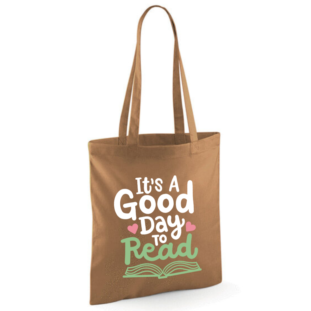 "It's A Good Day to Read" Cotton Tote Shopper - lots of colours