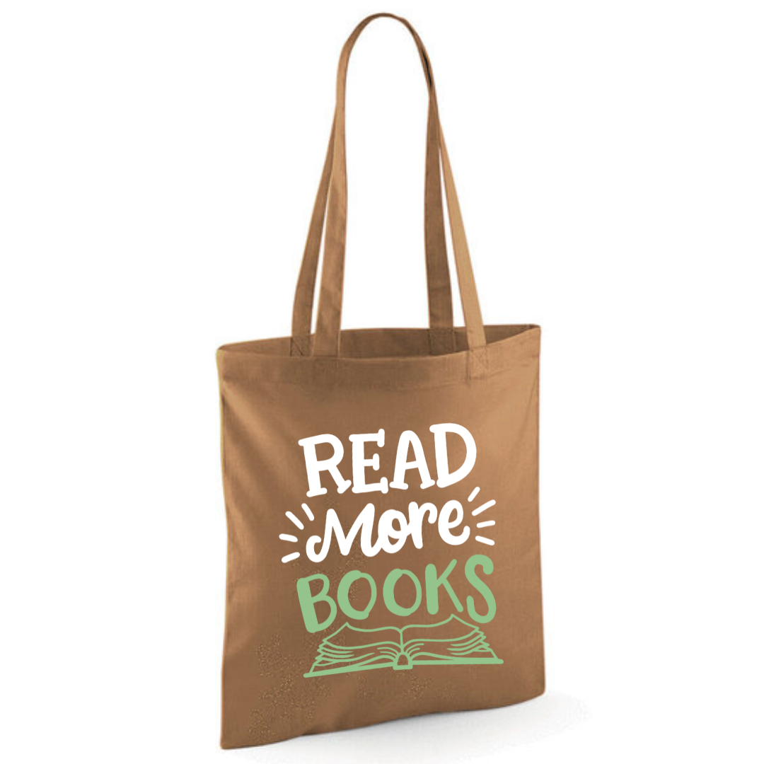 "Read More Books" Cotton Tote Shopper - lots of colours