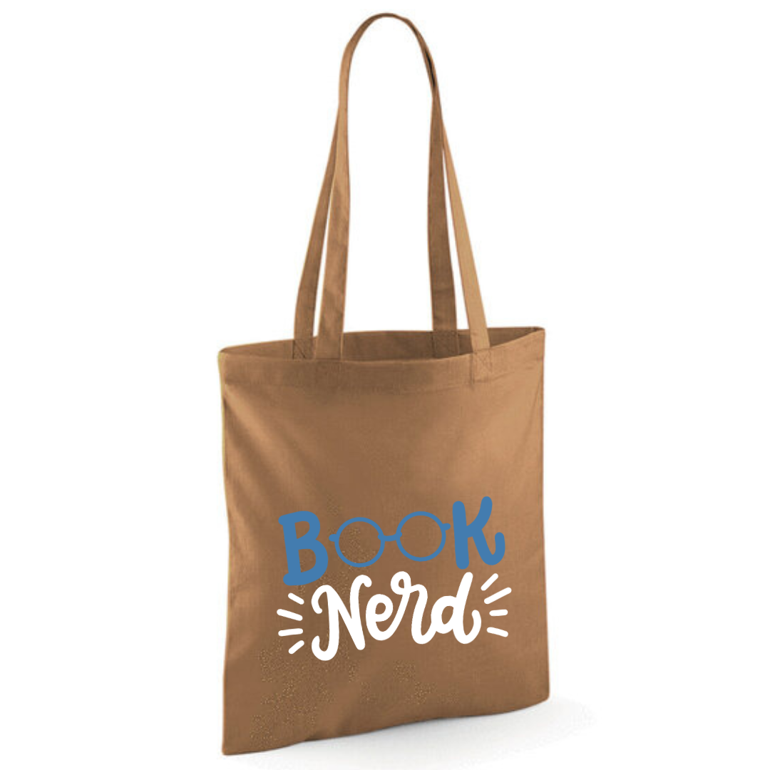 "Book Nerd" Glasses Cotton Tote Shopper - lots of colours