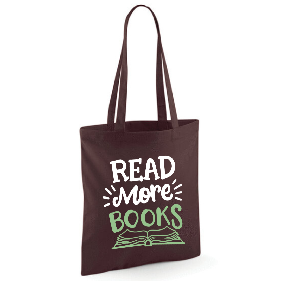 "Read More Books" Cotton Tote Shopper - lots of colours