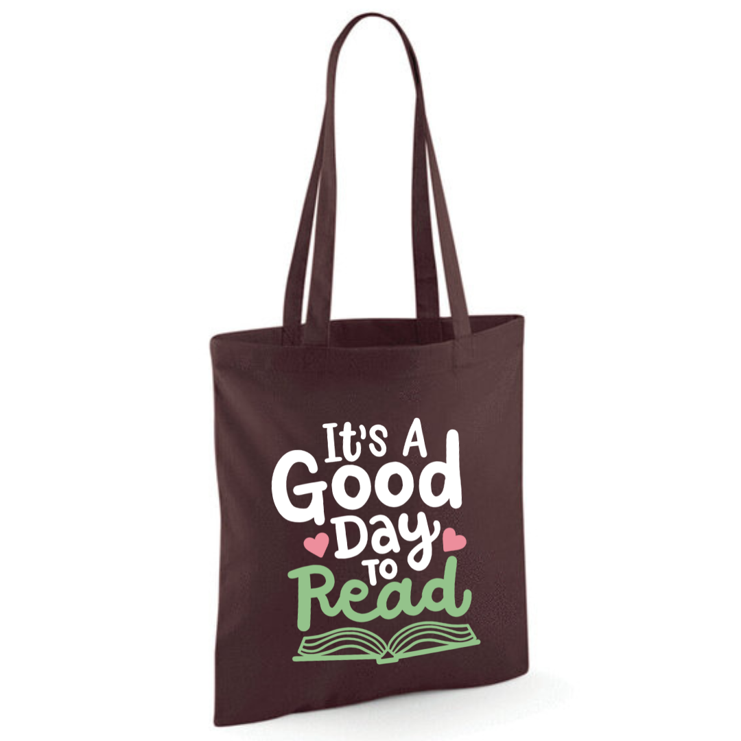 "It's A Good Day to Read" Cotton Tote Shopper - lots of colours