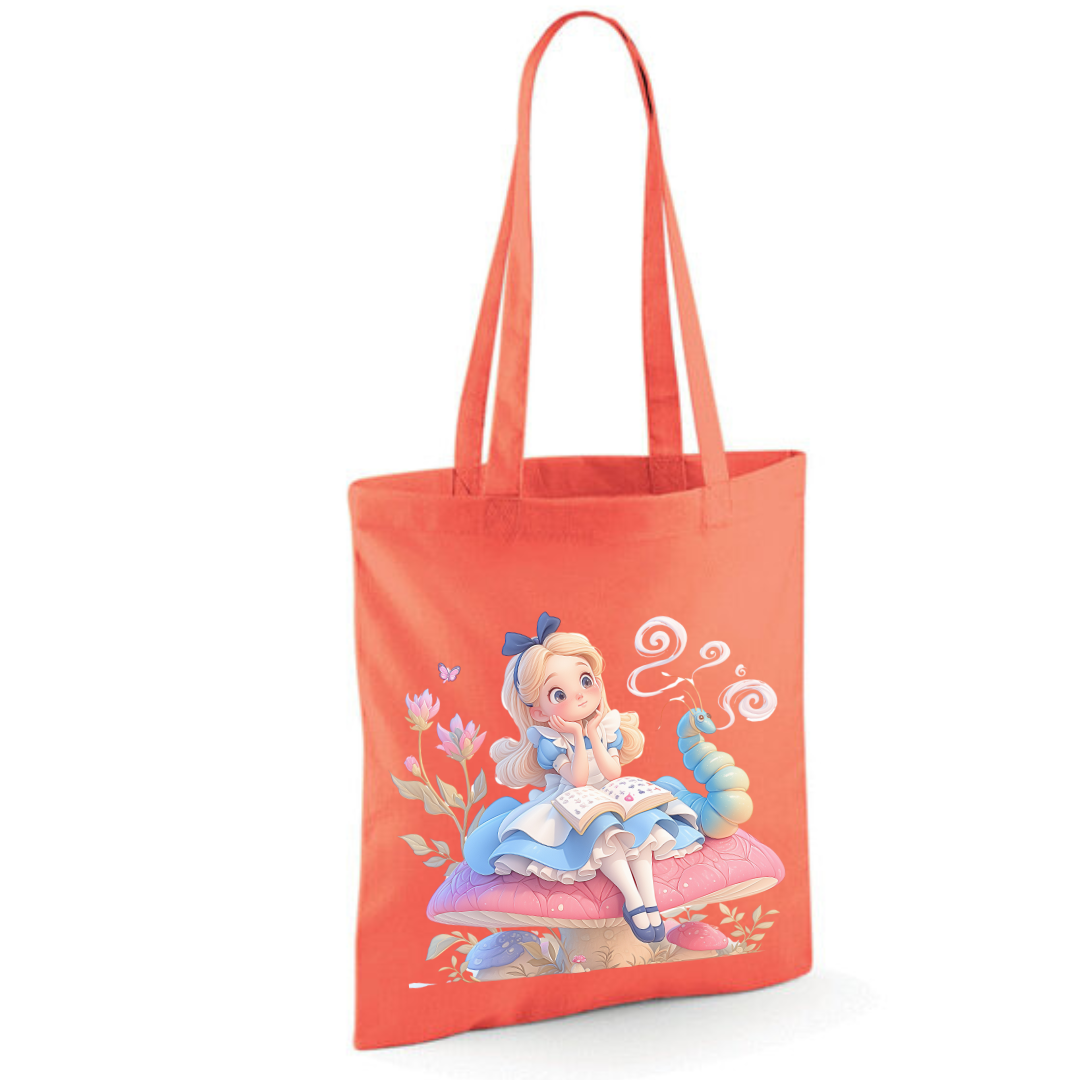 Toadstool Alice Tote Shopper Bag - lots of colours!