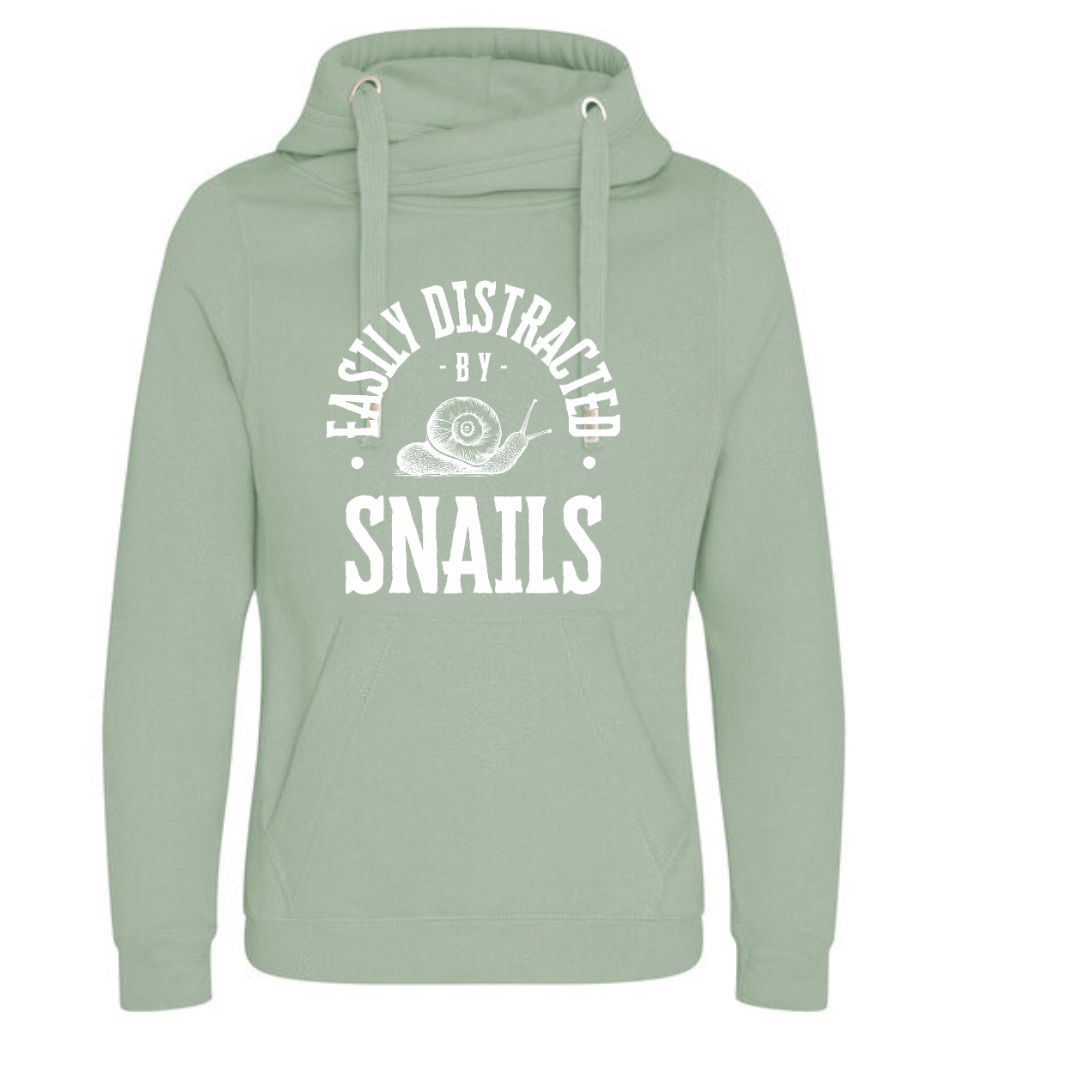 "Easily Distracted by Snails" Deluxe Hoody - lots of colours