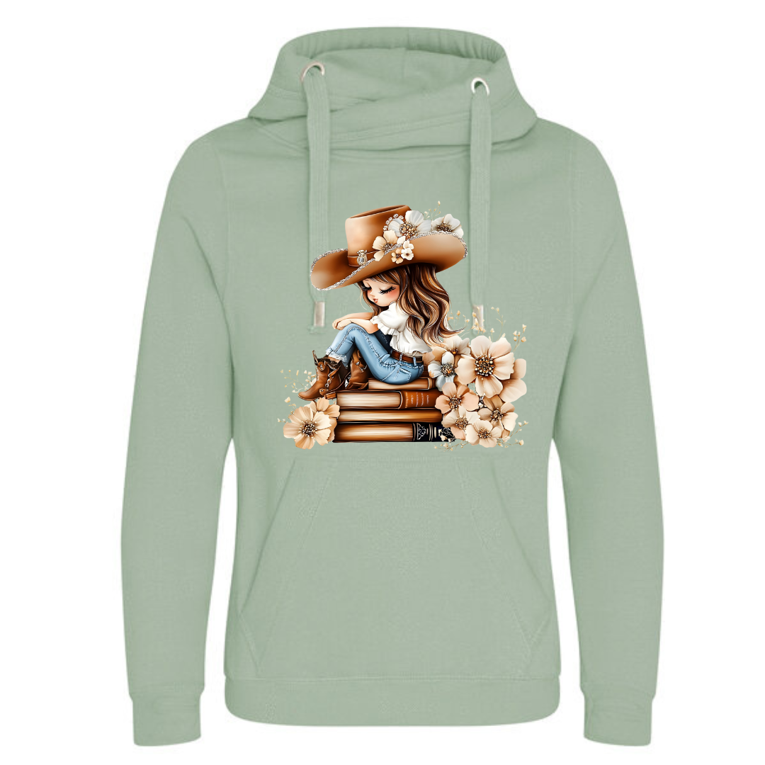 Bookish Floral Cowgirl Deluxe Hoody - lots of colours!