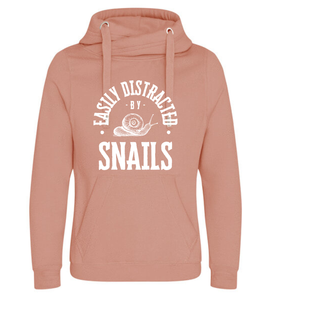 "Easily Distracted by Snails" Deluxe Hoody - lots of colours