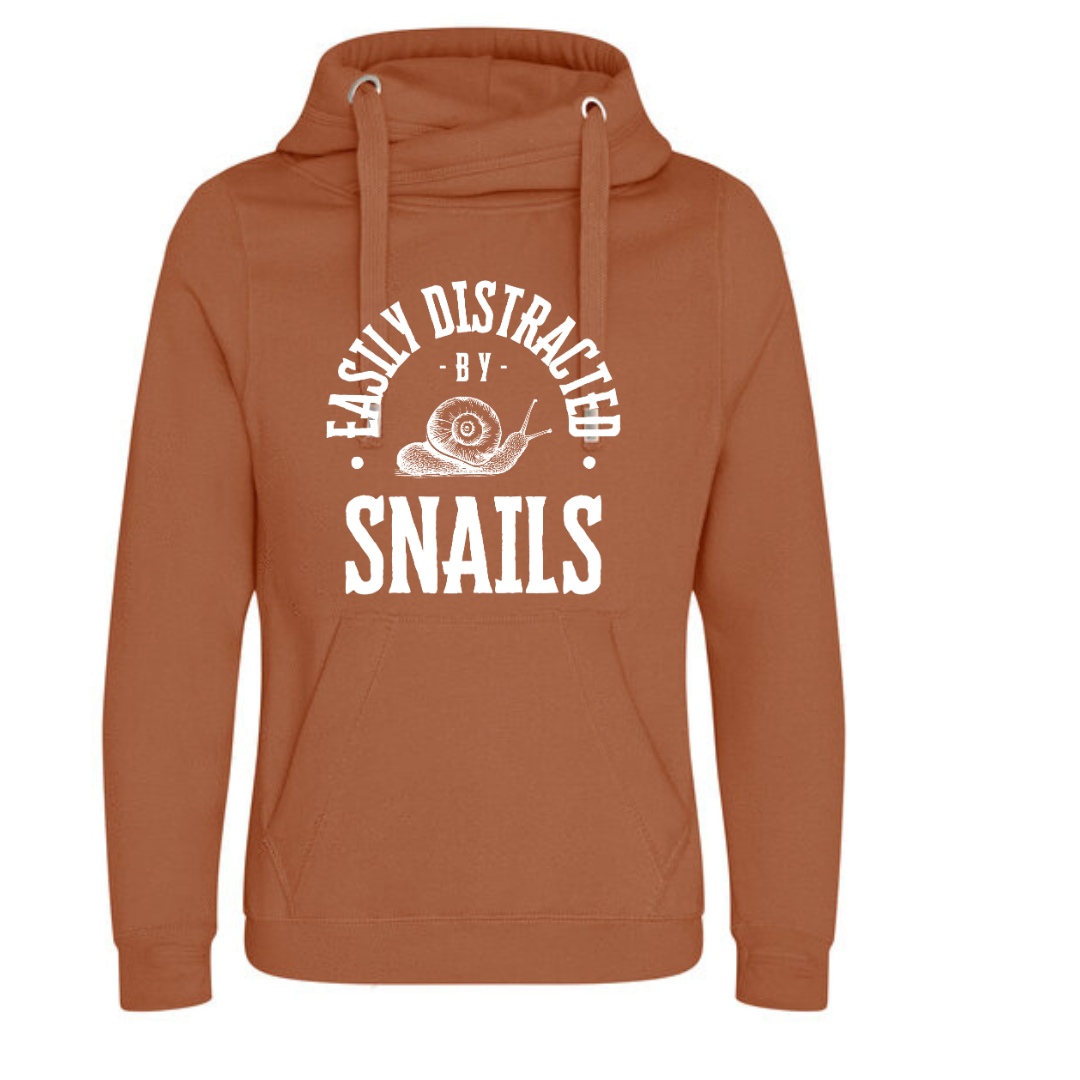 "Easily Distracted by Snails" Deluxe Hoody - lots of colours
