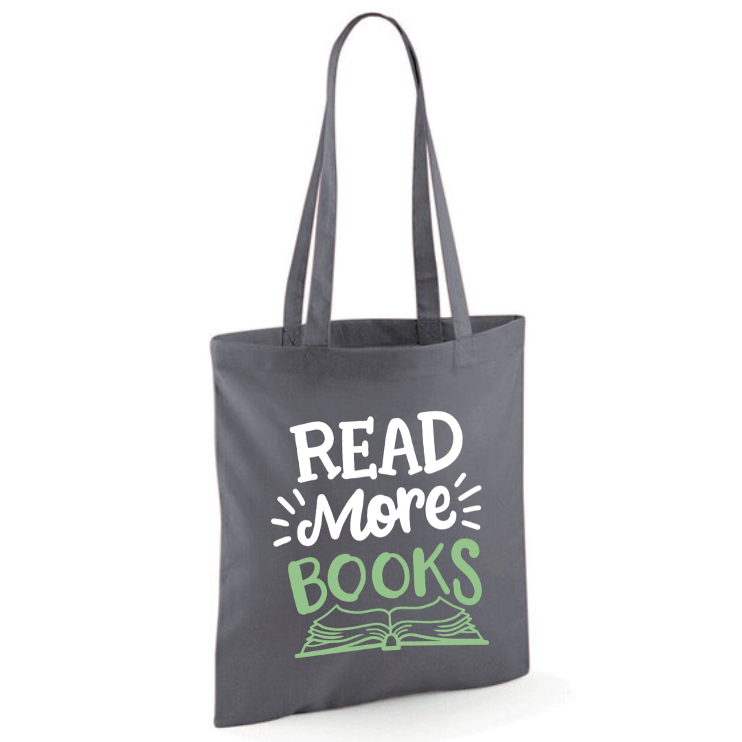 "Read More Books" Cotton Tote Shopper - lots of colours