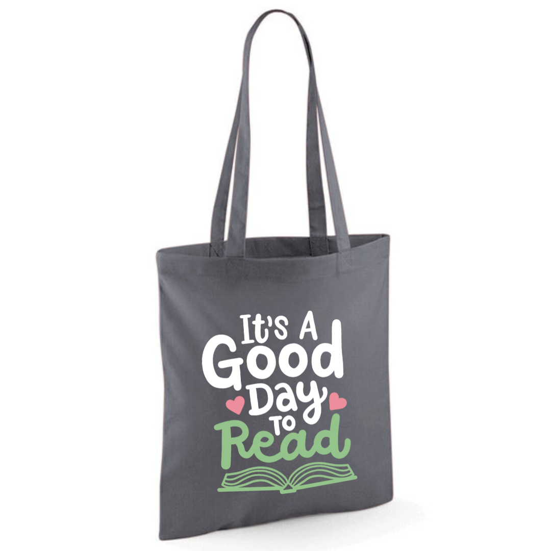 "It's A Good Day to Read" Cotton Tote Shopper - lots of colours